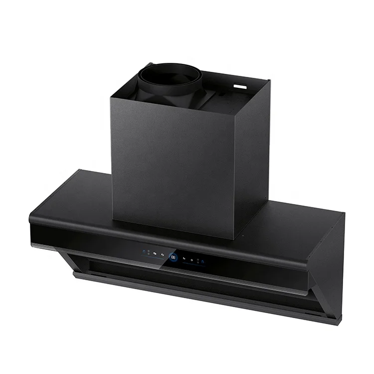 Home Appliance 90cm Household Range Hood Slanted Cooker Hood Kitchen Smoke Extractor Hood Black