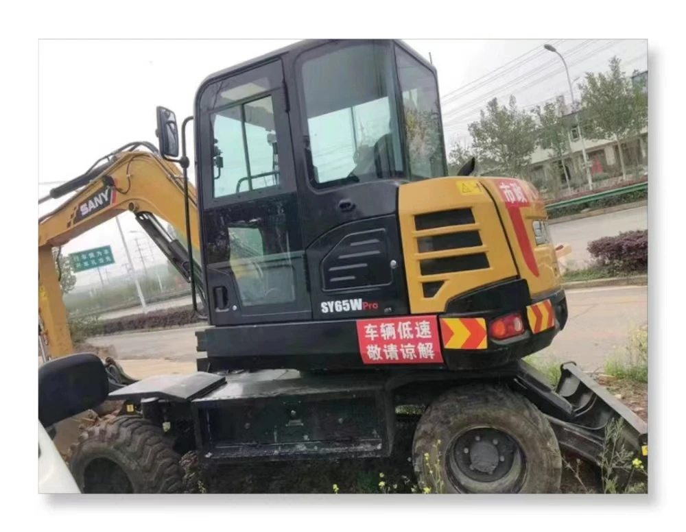 Маленькая строительная техника Sany SY65W колесный экскаватор SY65 использованная шина экскаватора 65 хорошо продается по всему миру