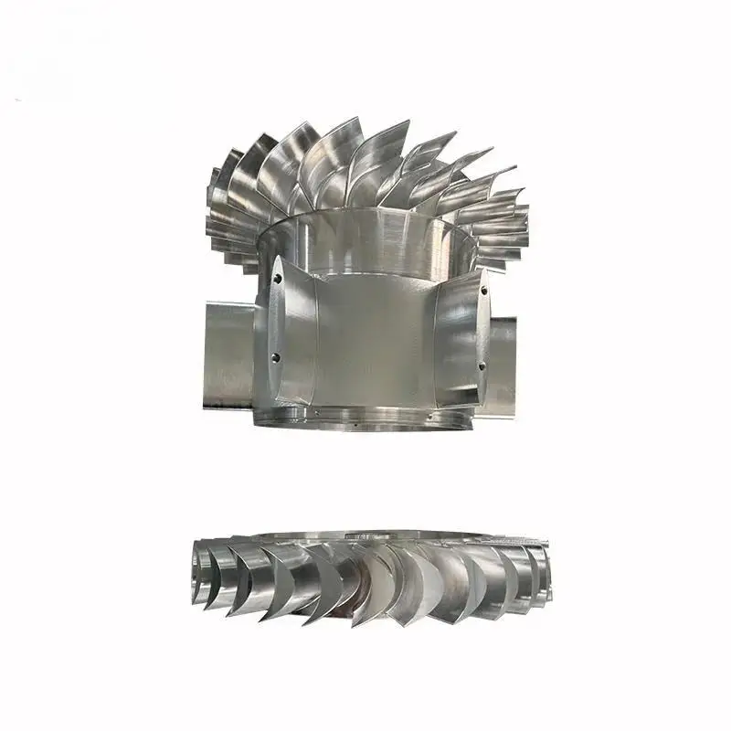 OEM Custom 5 Axis CNC Milling Parts Spiral Fan Blades Precision Aluminum Impeller for Aerospace and Automotive