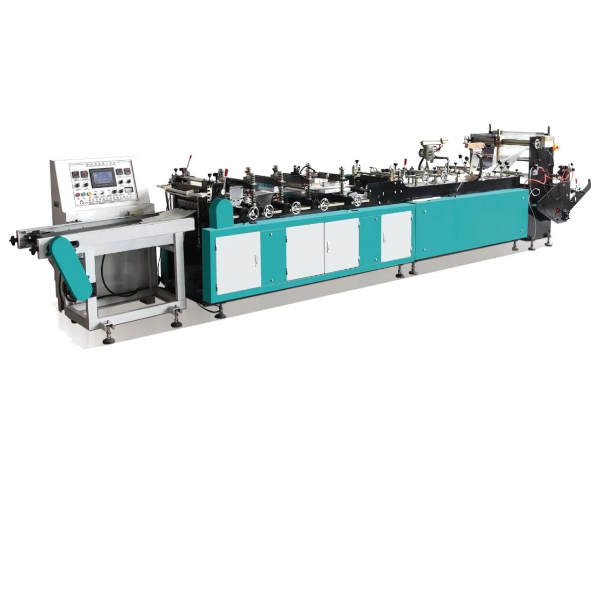 Queensense paper plastic film central  middle sealing bottom sealing bag making machine