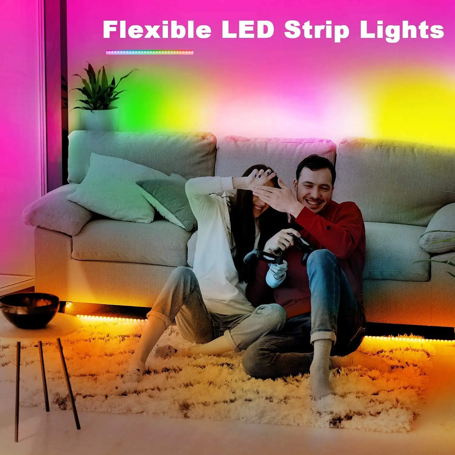 DC 12V RGB LED Strip Kit Magic Flexible Waterproof Outdoor Smart 5M LED Strip 5050 SMD IP65 LED Strips Lights With LED Driver