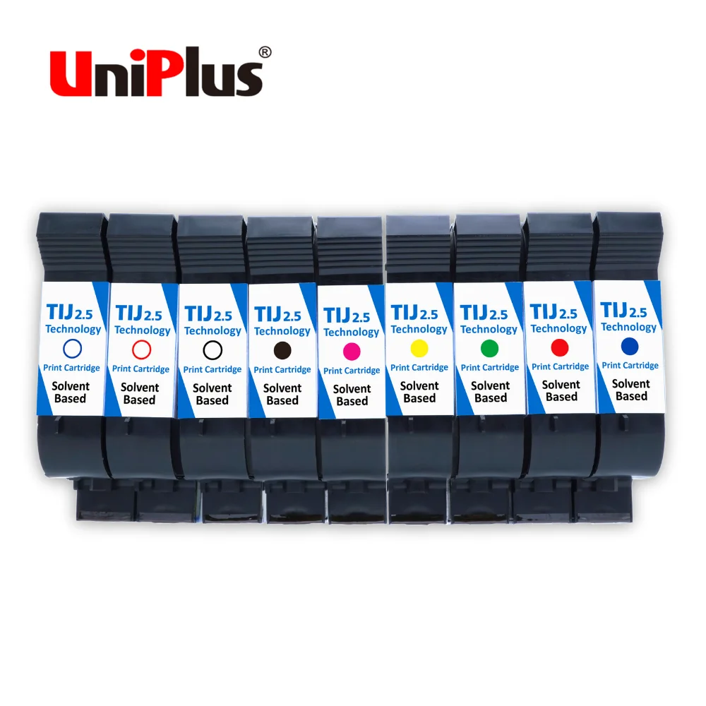 Uniplus превосходное сопротивление протиранию быстрый сухой красный растворитель невидимый чернильный картридж Tij