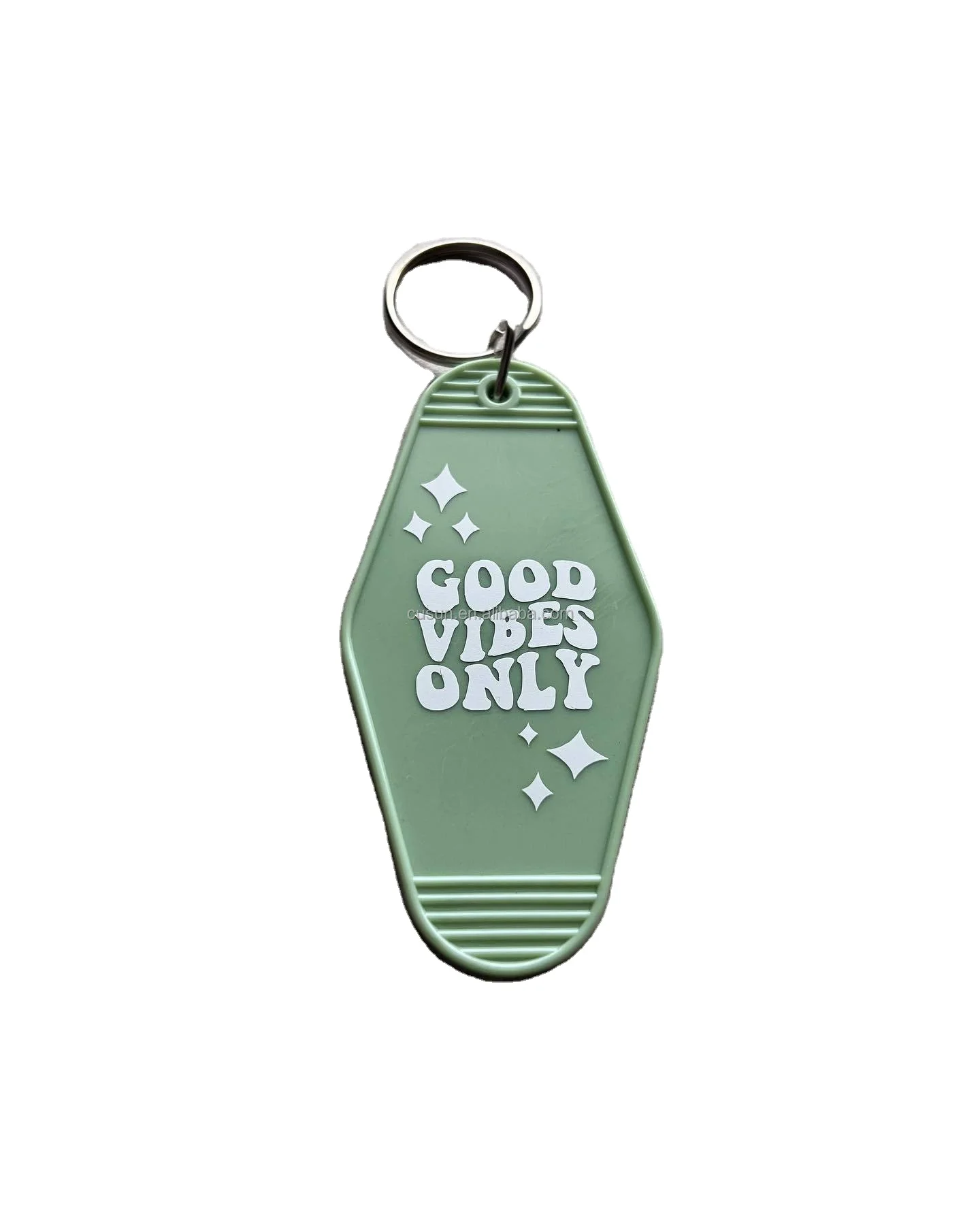 custom logo promotional blank plastic Retro vintage Motel Style Keychain
