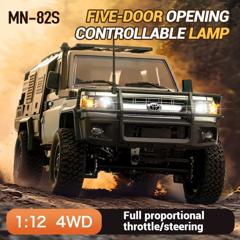 1/12 MN Models RC Car 4x4 Hobby Grade 2.4g Remote Control  Big Truck With Light Boys Gift Rock Crawler Toy Cars For Adults
