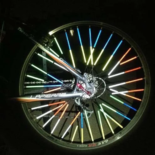 Чехол на спицы велосипеда V00024900, отражатель для мотоцикла или велосипеда, цвет серебристый, на заказ