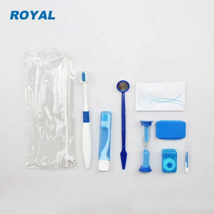 8 pcs/bag Net Bag Portable Orthodontic Toothbrush Kit Braces Travel Oral Care Kit Dental Orthodontic Care Kit