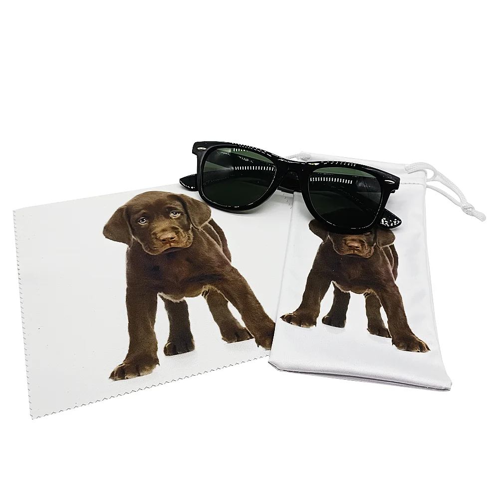 Fashion Microfiber Eyeglasses Cleaner Glasses Clothes Sunglasses Cloth Glasses Cleaning Pouch Bag