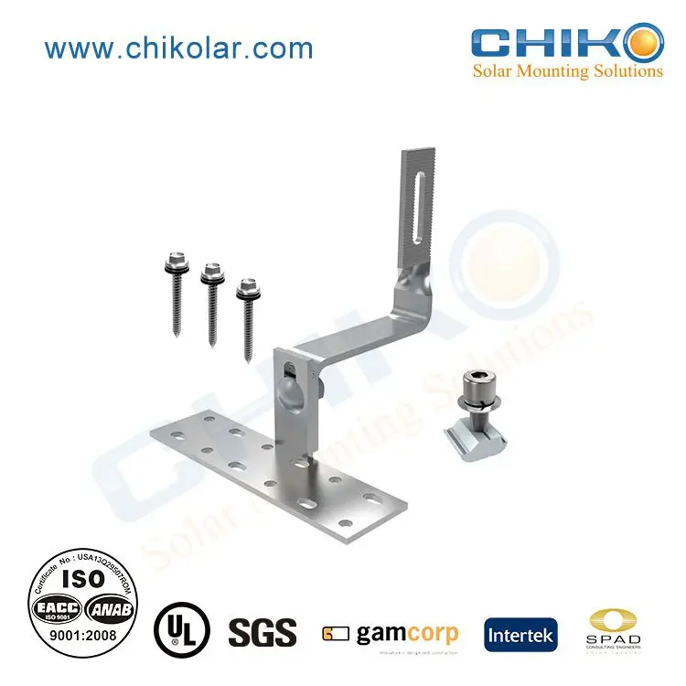 CHIKO Solar Roof Tile Mounting Aluminum Solar Roof Patio Pv Solar Mounting Structure