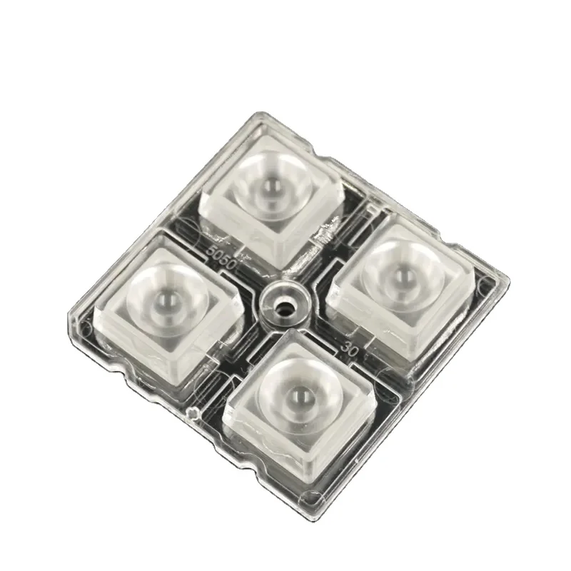 5050 SMD LED Street Lighting Components Lens 4 In 1 Outdoor Lighting Multi LED Square Shape Module Lens