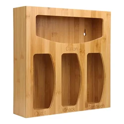 Amazon Best Selling Bamboo Ziplock Bag Storage Organizer, Bamboo Kitchen Organizer, Bamboo Drawer Organizer