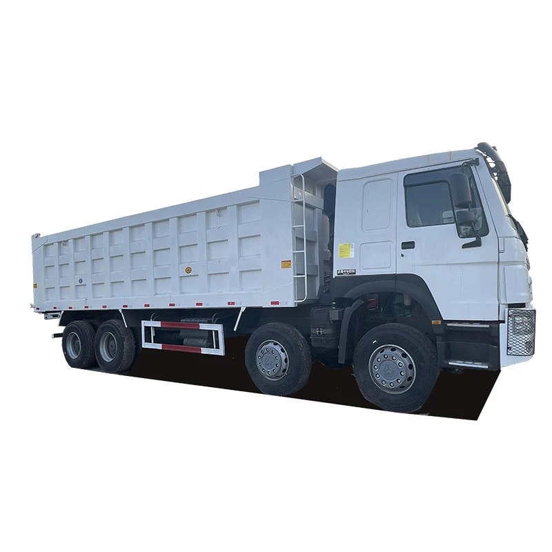 Cheap Price Heavy-duty HOWO 8*4 White Color Dump Truck With Front Top Lifting