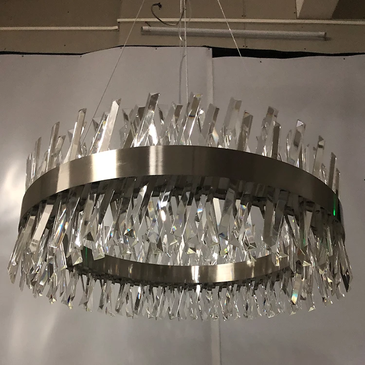 Светильник JC современная роскошная круглая люстра в американском стиле хром хрустальный кулон для азиатского дома