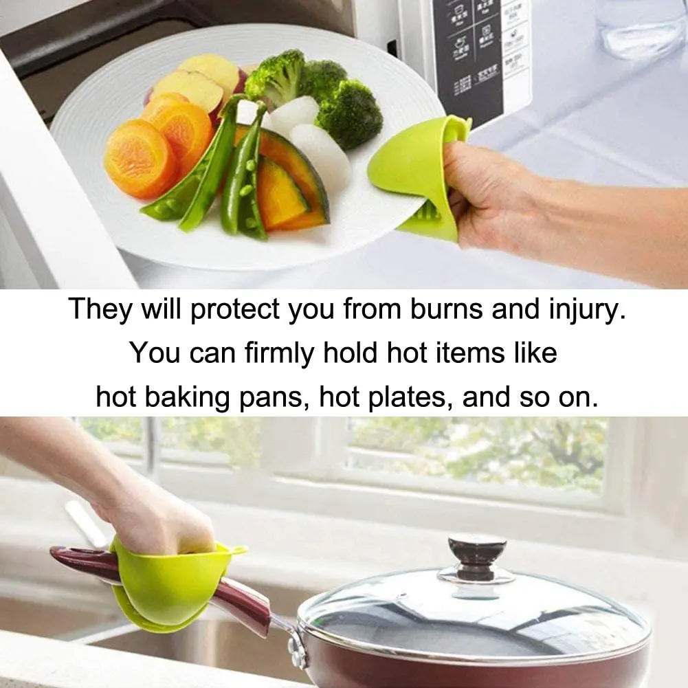 Clips Convenient Pot Holder Heat Resistant Home Cooking Plate Clamps Glue Pot Kitchen Anti-scald Insulated Silicone Hand