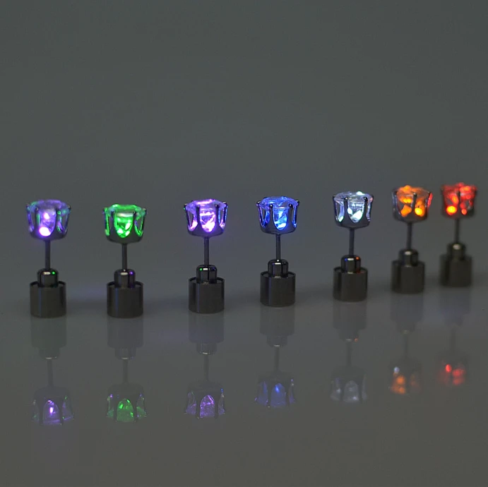shining earing LED Luminescent Ear Studs for party,light-emitting sweater decoration,Korean Pop Ball Creative Jewelry ear studs