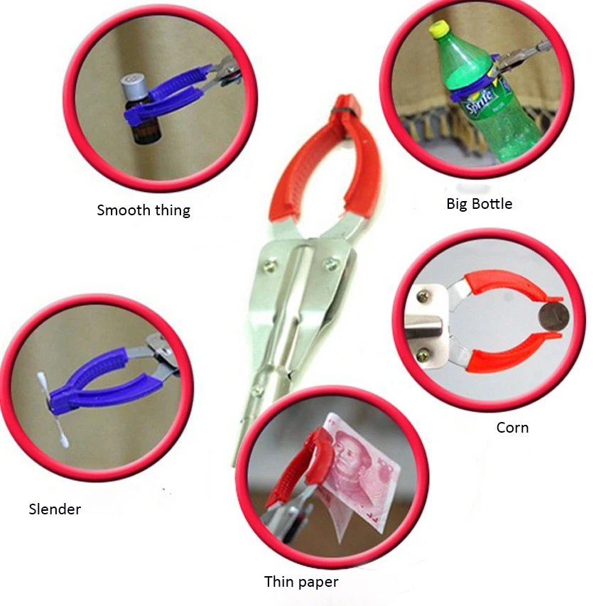 Sanitary Pliers Garbage Picking Tool 1.5 M Long Clip Stainless Steel Trash Pliers for Picking up Objects