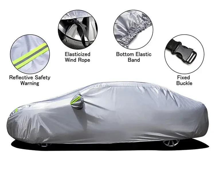 Cheap Price PEVA Plus Cotton Waterproof Car cover car cover outdoor With Reflective Strip Car Body Cover