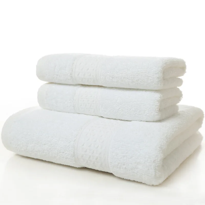 custom cheap 100% organic cotton terry jacquard  face hand towel set bath towels sets luxury