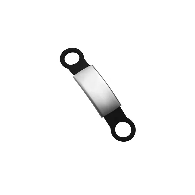 Silicone Stainless Steel Dog Cat Personalized Name Engraved Plates Silent Dog License Tag