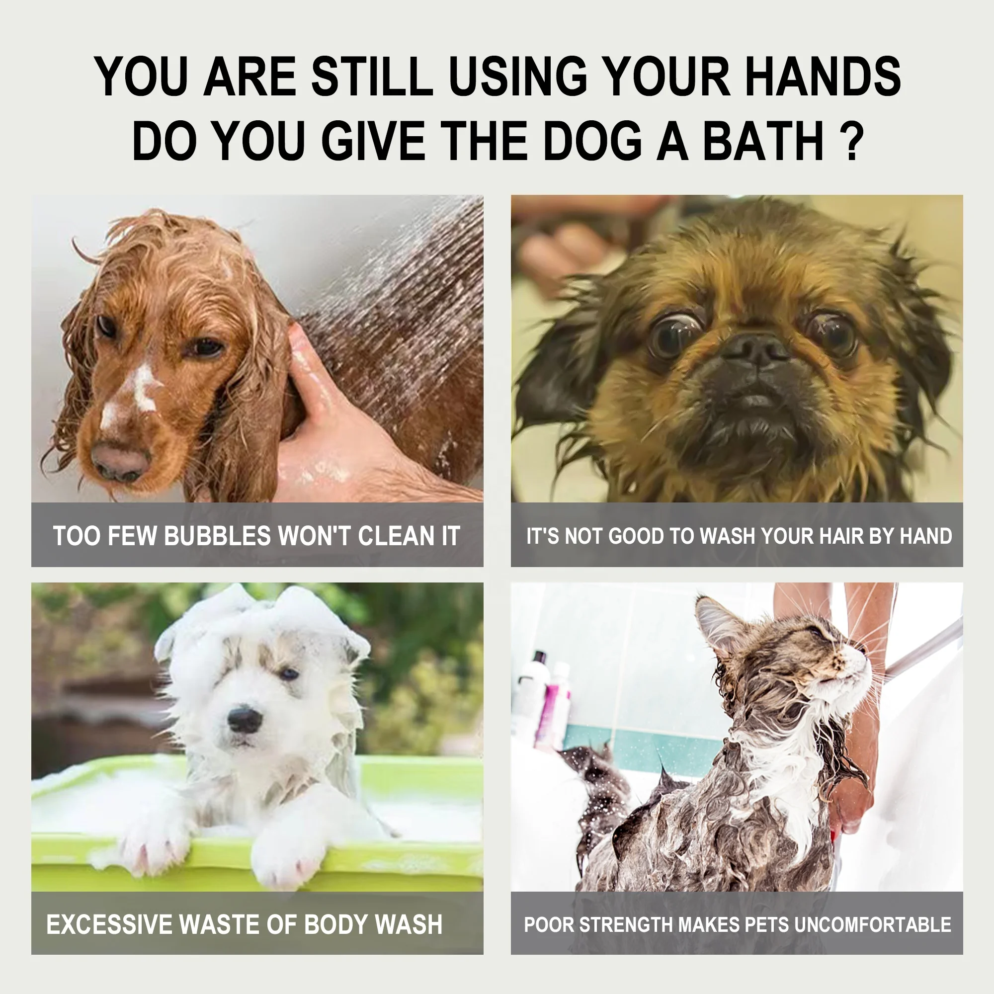 Hot Installed Shower Gel Liquid Shampoo Pet Brush Cat Dog Silicone Pet Bath Brush Pet Supplies