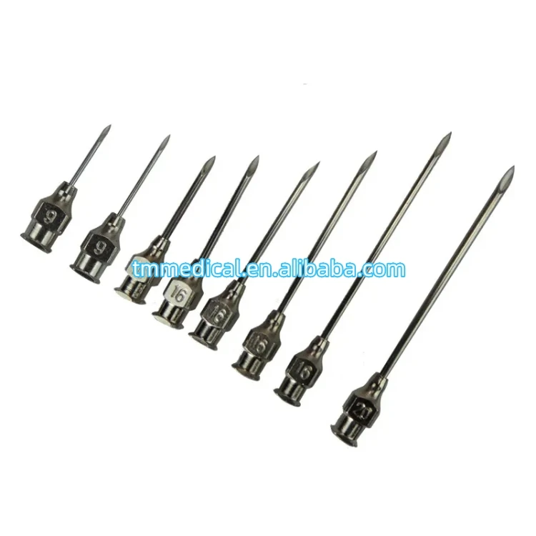 High Quality Stainless Steel Injector Needles Poultry Animal Veterinary Metal Vaccination Needles