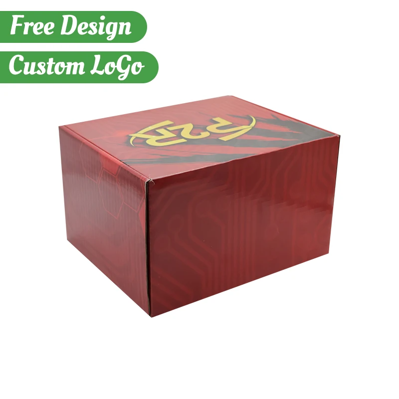 Custom red paper mailing box automotive parts with single-sided color printing big kraft paper corrugated mailer box packaging