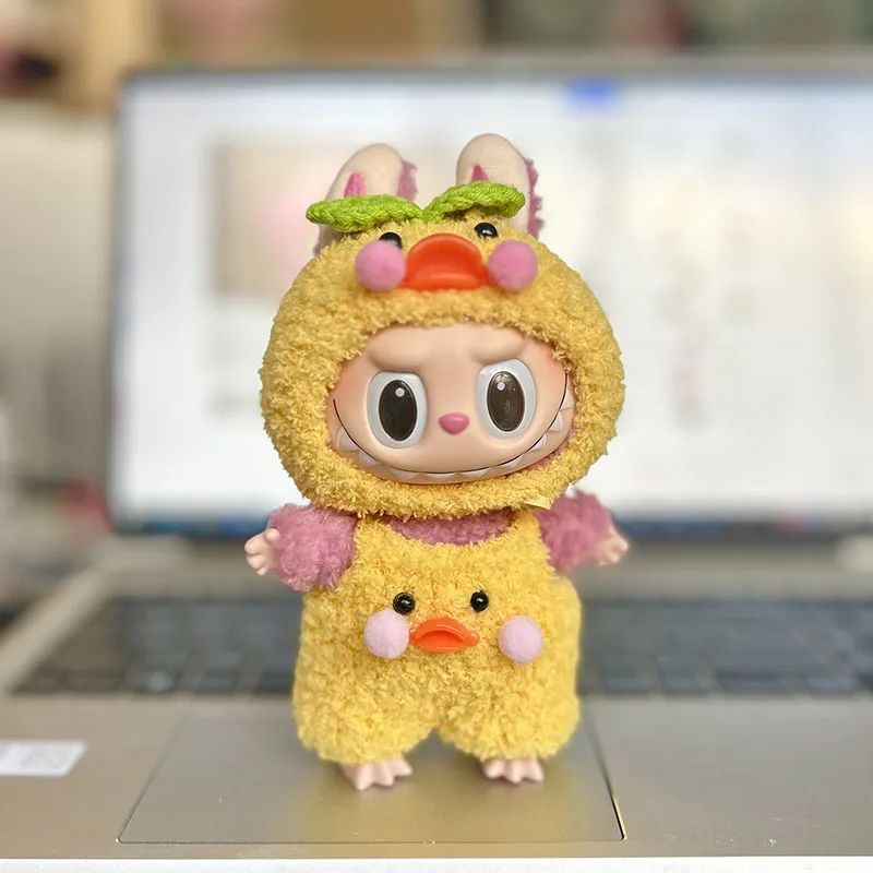 2273 17cm Pendant Cute Dress Outfit Clothes Only Labubu For Blind Box Time To Chill Cute Doll