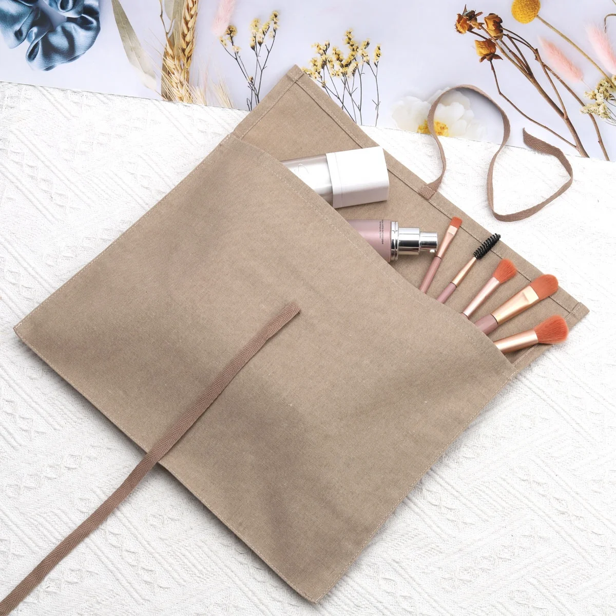 Reusable Cotton Linen Envelope Pouch Handbag Cover Dust Bag Custom Logo Printed Muslin Clothing Packaging Pouch