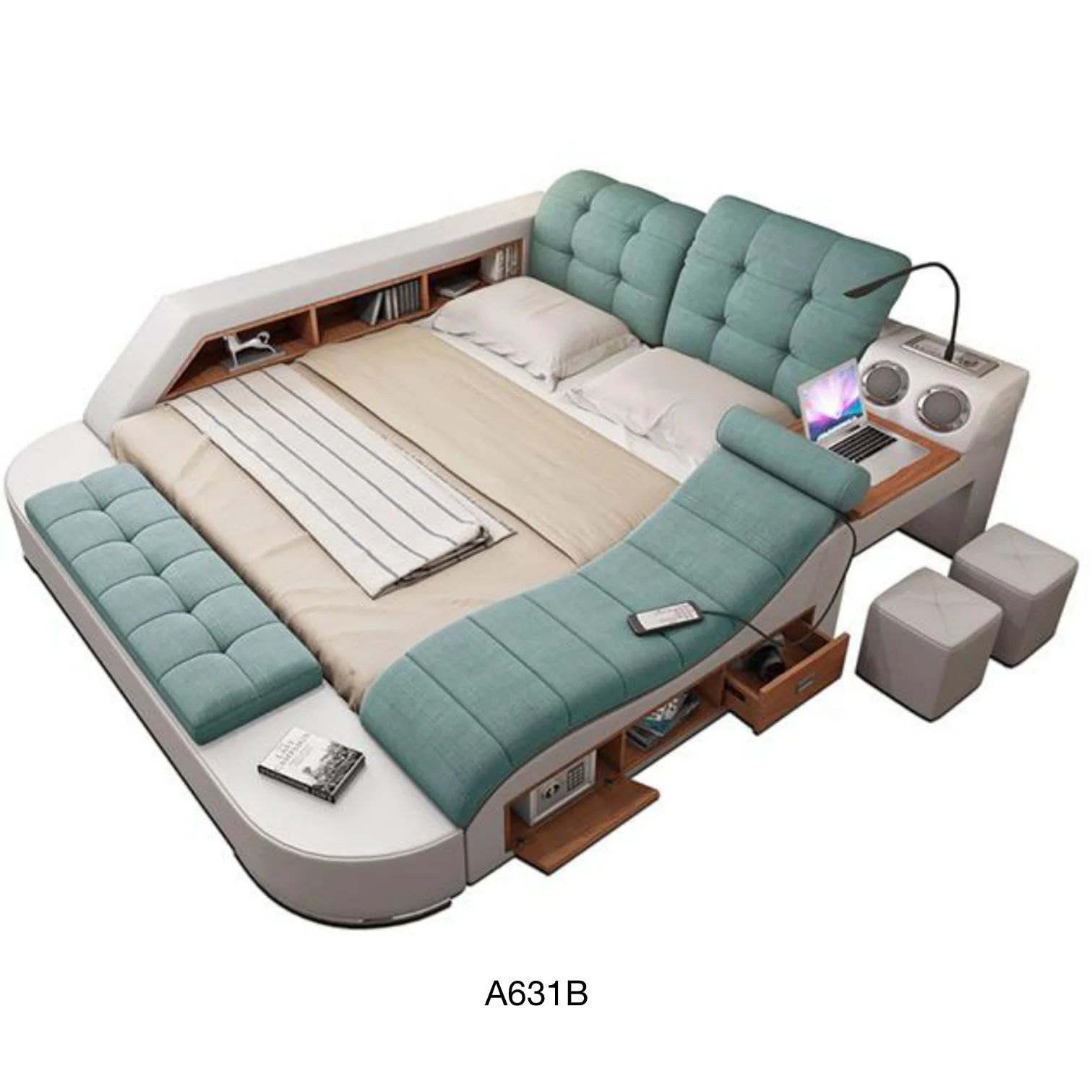 Wood Bedroom Set Furniture Room Double King Size Modern Bed Frame