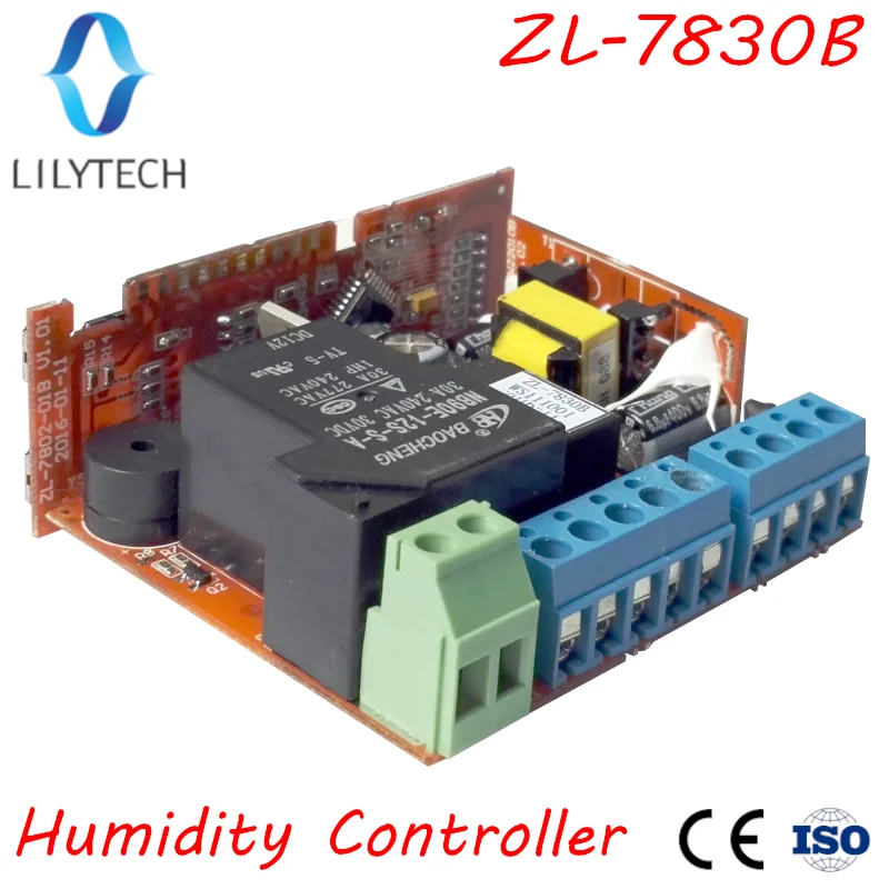ZL-7830B, 30A relay, Alarming Output, 100-240Vac, Digital, Humidity Controller, Hygrostat, Humidistat, Lilytech, DHC-100+
