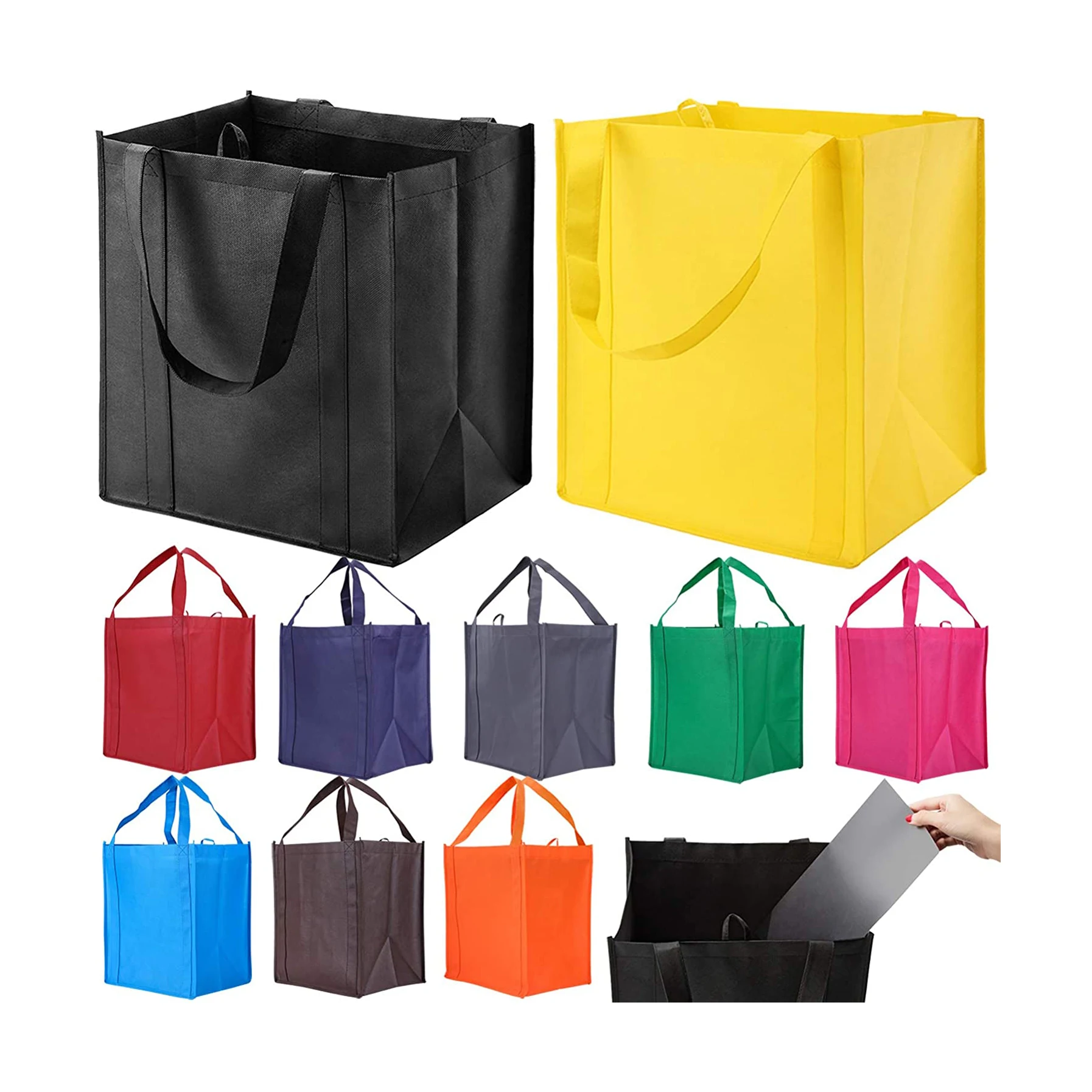 Customized reusable non woven tote shopping bag recycled eco non woven bag with logo