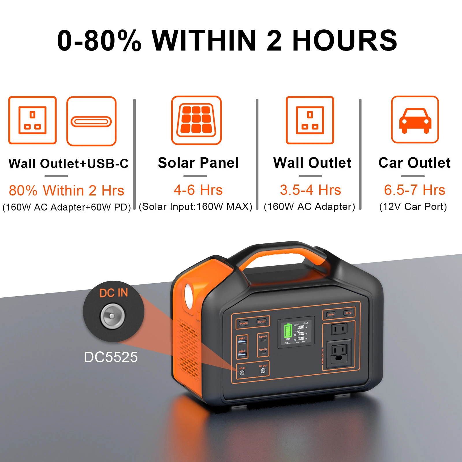 Solar generator wireless charging battery backup 500 watt solar generator