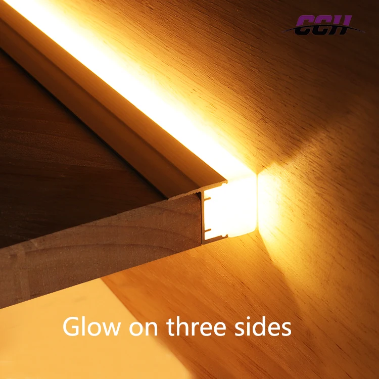 Kitchen cabinet Shelf Lighting led aluminum light bar for Kitchen cabinet Three-sided Luminous wine showcase