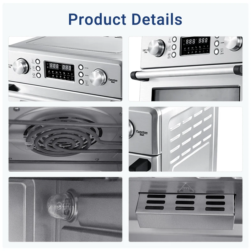 ULIWA Stainless Steel Convection Oven 26.5QT Chip Oven