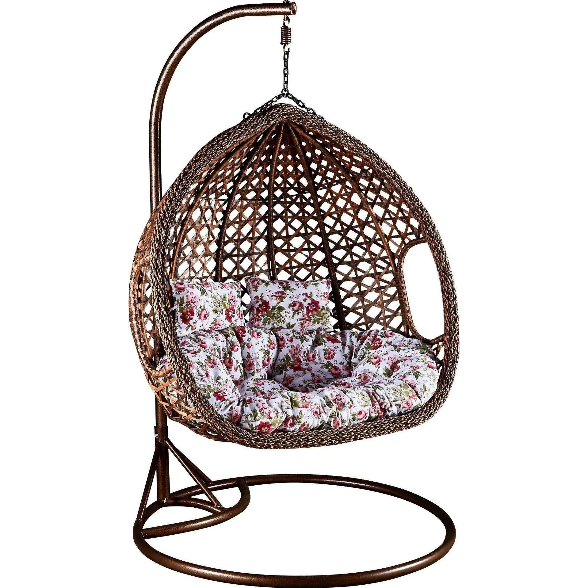 Rattan Patio Swing Chair With Metal Stand Used Garden Outdoor Furniture Hanging Rattan Chair