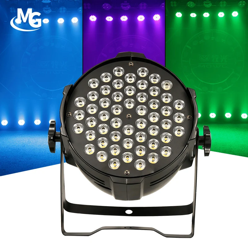 Световой сценический эффект освещения DJ Par LED 54x3 Вт RGBW DMX 512 звуковые активируемые СВЕТОДИОДНЫЕ Лампы Can сценические огни с дистанционным управлением