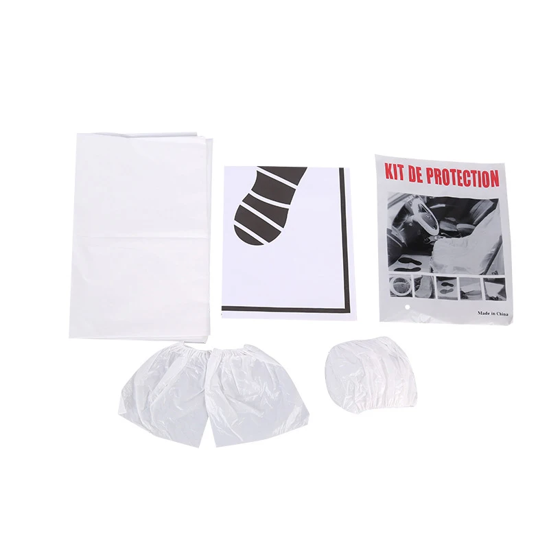 Universal 5 in 1 set Car Disposable PE Plastic Seat Cover Clear Plastic Seat Covers for Cars