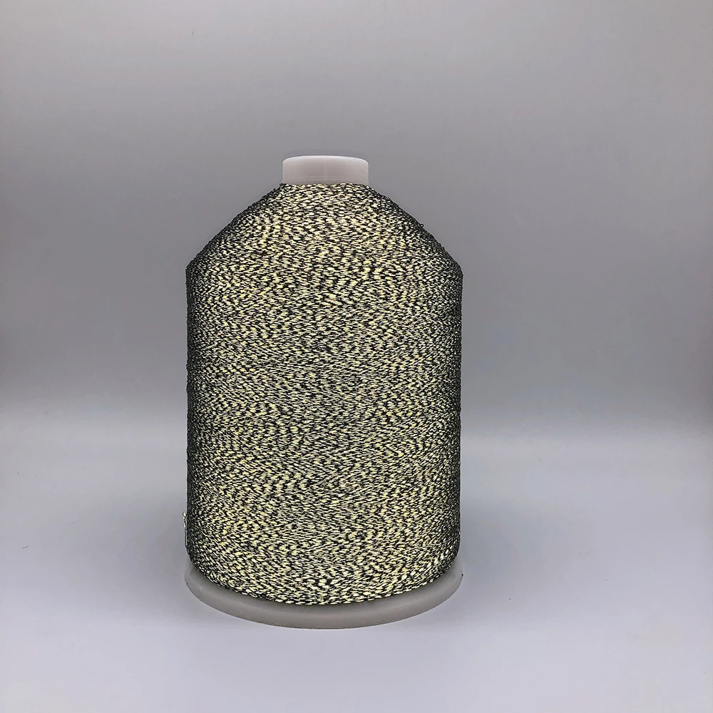 150D 100% Polyester Light Reflective Yarn Glass Bead Nontoxic Bulky Silver Sparkle glow in dark reflective yarn for ribbons lace