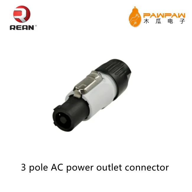 REAN RCAC3O-G-000 3 pole AC power outlet connector