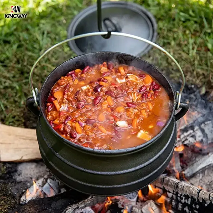 Wholesale Russian Small Cast Iron Cauldrons With Lid and Handle