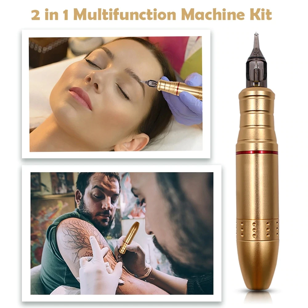 Professional tattoo supplies 3-4mm stroke rotary tattoo machine kits for eyebrow/eyeline/lips tattooing and small tattoos