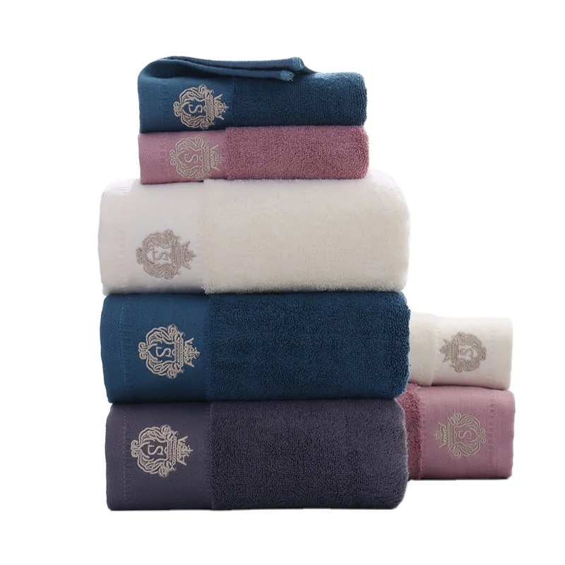 Towels bath 100% cotton bath towel set with custom logo cheap towel