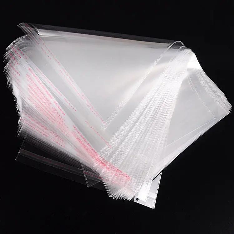 Wholesale Custom Printed Clear Transparent Jewelry Cellophane OPP Plastic Bag With Self Adhesive Flap
