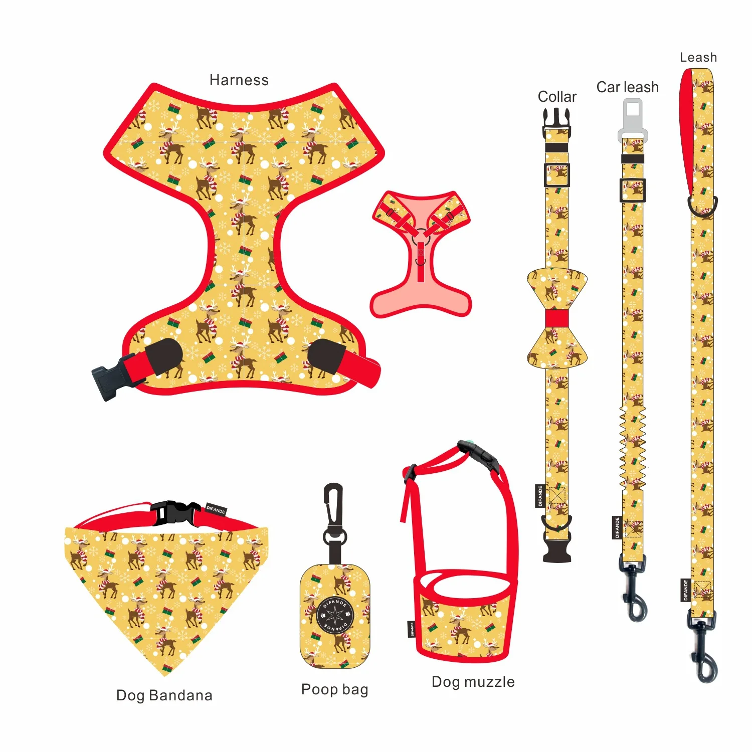 Personalised branded pet body harness bow tie mesh custom logo xxs printed dog harness with leash for small dogs