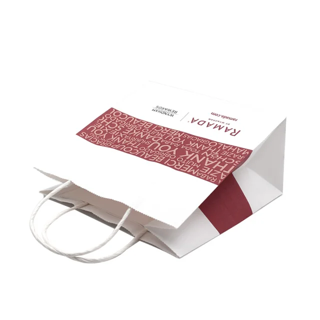 personalized design custom picture logo thank you a4 side paper tote bag