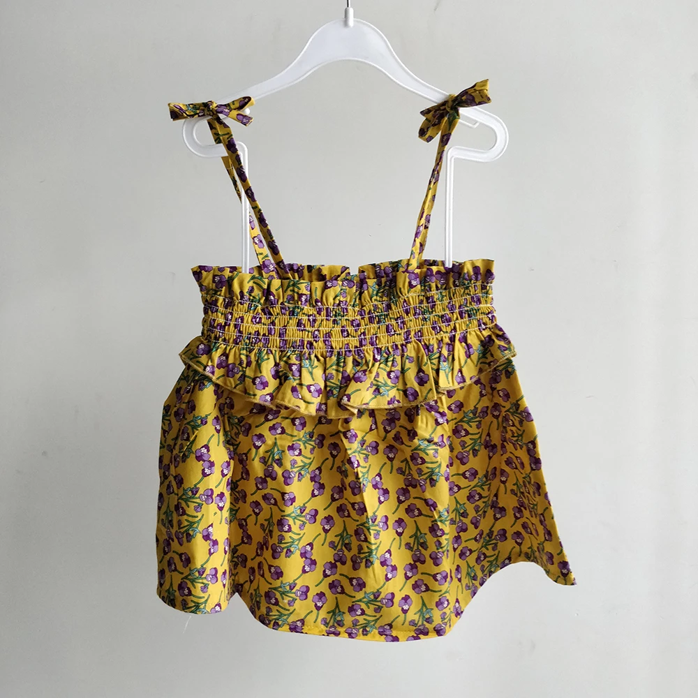 Высококачественное детское платье с цветочным дизайном милые летние платья для маленьких девочек Новое Стильное