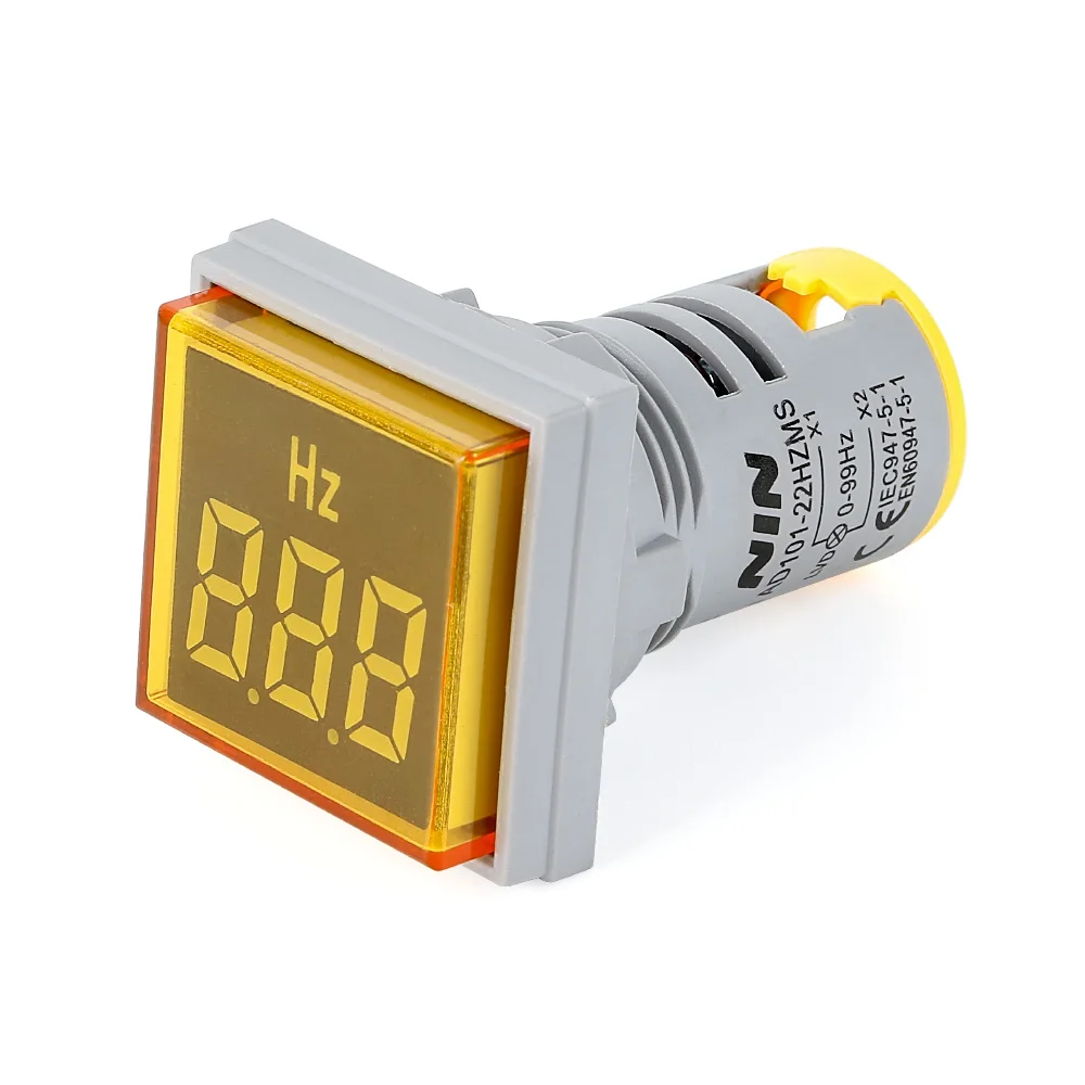 yellow square 22mm frequency meter