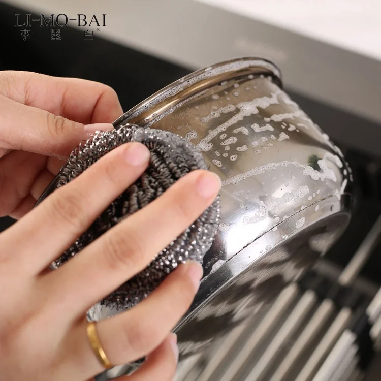 Pot Cleaner Cleaning Sponge Kitchen Scrubbing Spiral Cleaning Brush Stainless Steel Pot Scraper