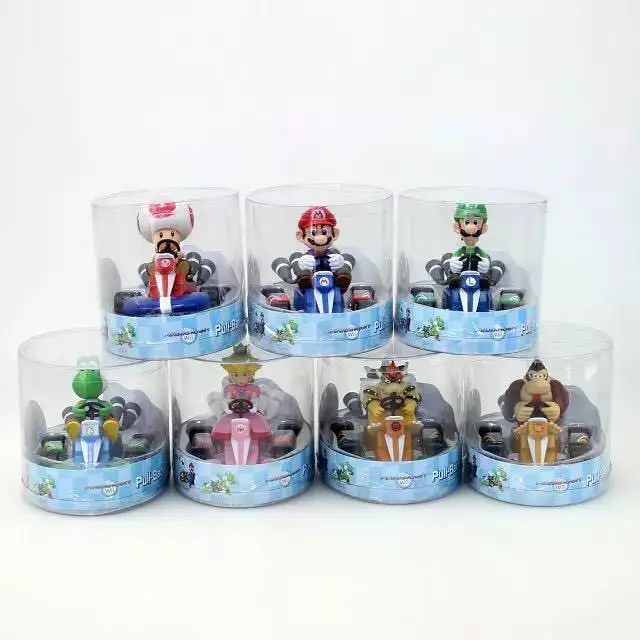 High Quality Cartoon Super Marioe Cart Pull Back Car Bowser Marioy Car Toy for Kids Unisex