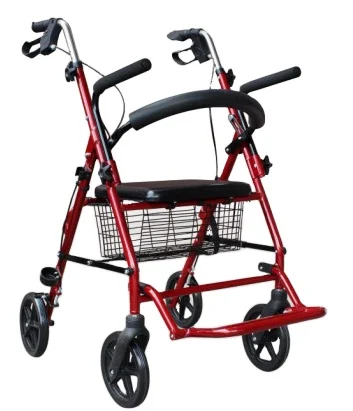 PRK504 High Quality Foldable Aluminum Light Weight Shopping Rollator Walker Elderly