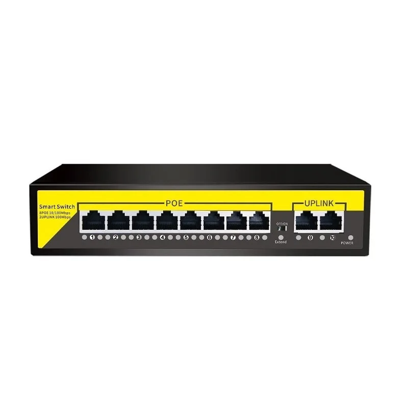 Factory direct OEM/ODM high quality 8 port 10/100M poe switch for hikvision ip cameras